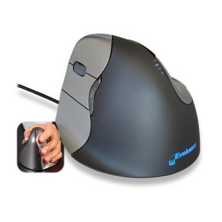 Evoluent Vertical Mouse 4 Left Hand - Ergonomic Precision for Left-Handed Users (Model: VM4L)